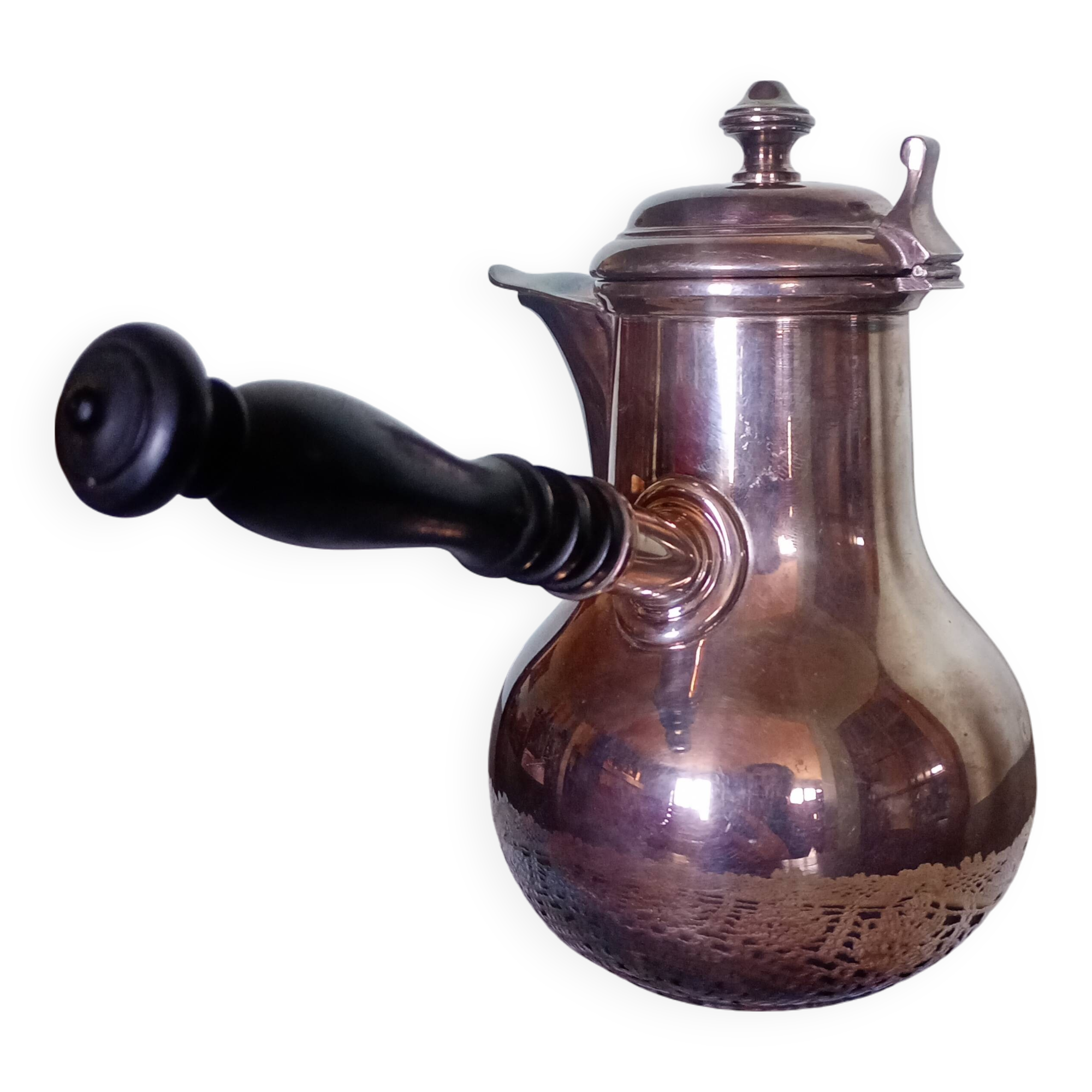 Christofle Gallia collection - Chocolate maker - blackened wooden handle