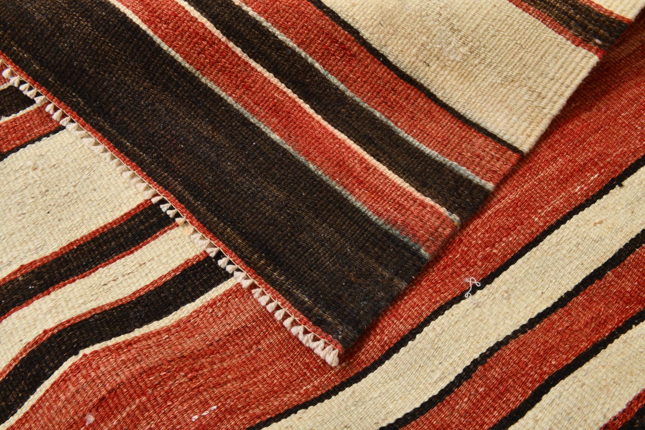 Tapis Kilim vintage fait main, petit format, 101 x 195 cm