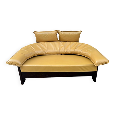 Canapé cuir design années 60 70 attribué à G. van den Berg scandinave
