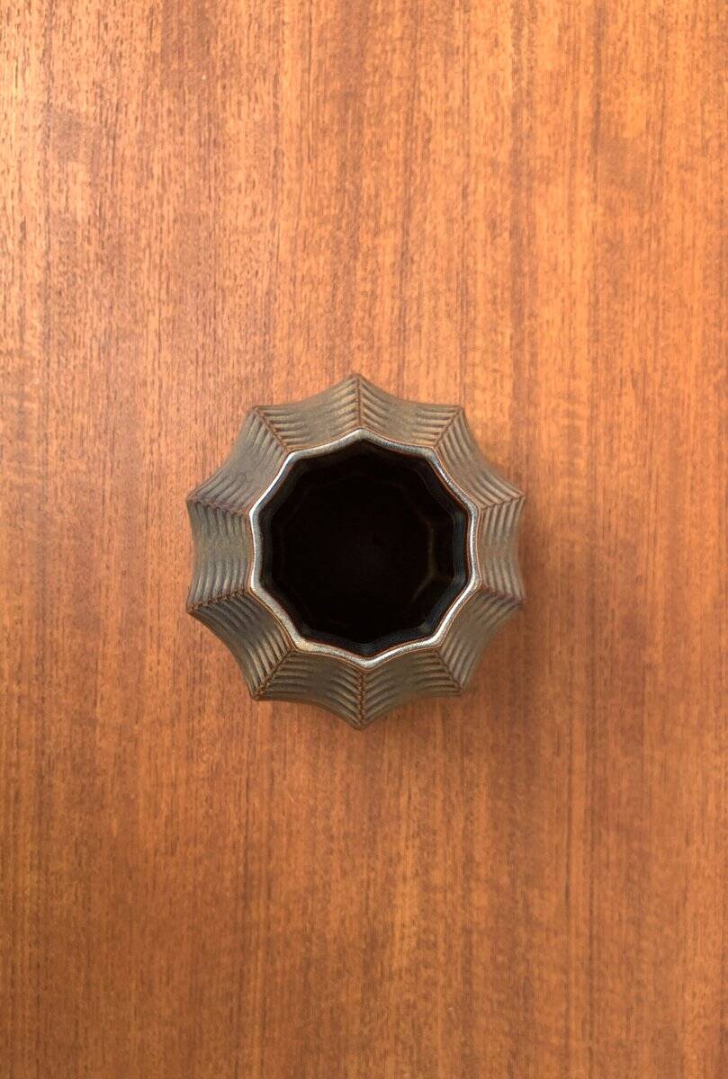 Vintage German brutalist ceramic gourd vase by Heinrich Fuchs for Luisenburg, 1970s.