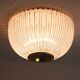 Large striped glass ceiling lamp in brass, Limburg, Germany, 1970s.
