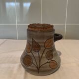 Stoneware pitcher and pot set