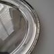 Large oval serving platter in silver-plated metal by Ravinet d'Enfert.