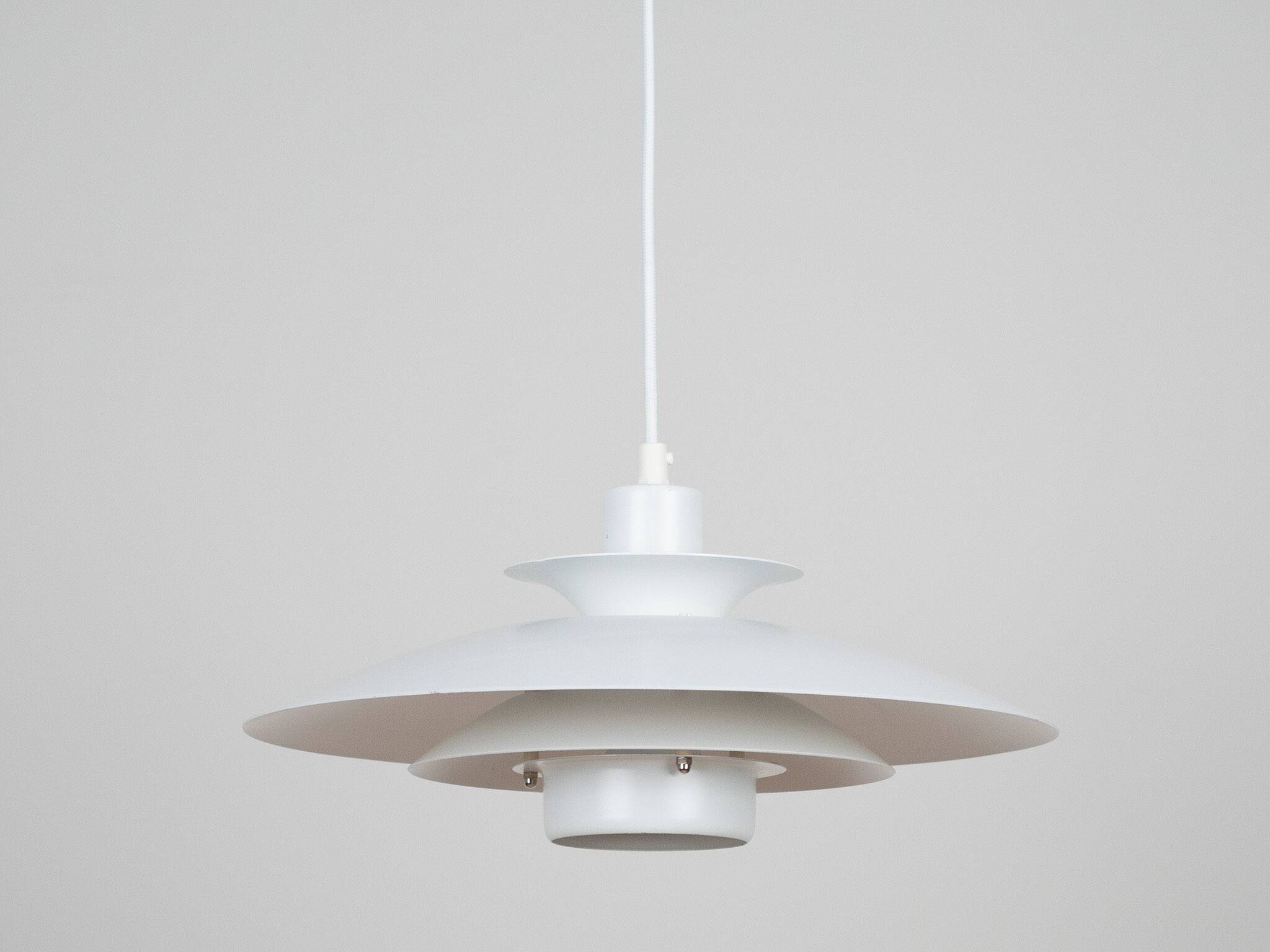 Pair of 2 vintage pendant lamps Volga by Kurt Wiborg, Jeka, 1980s