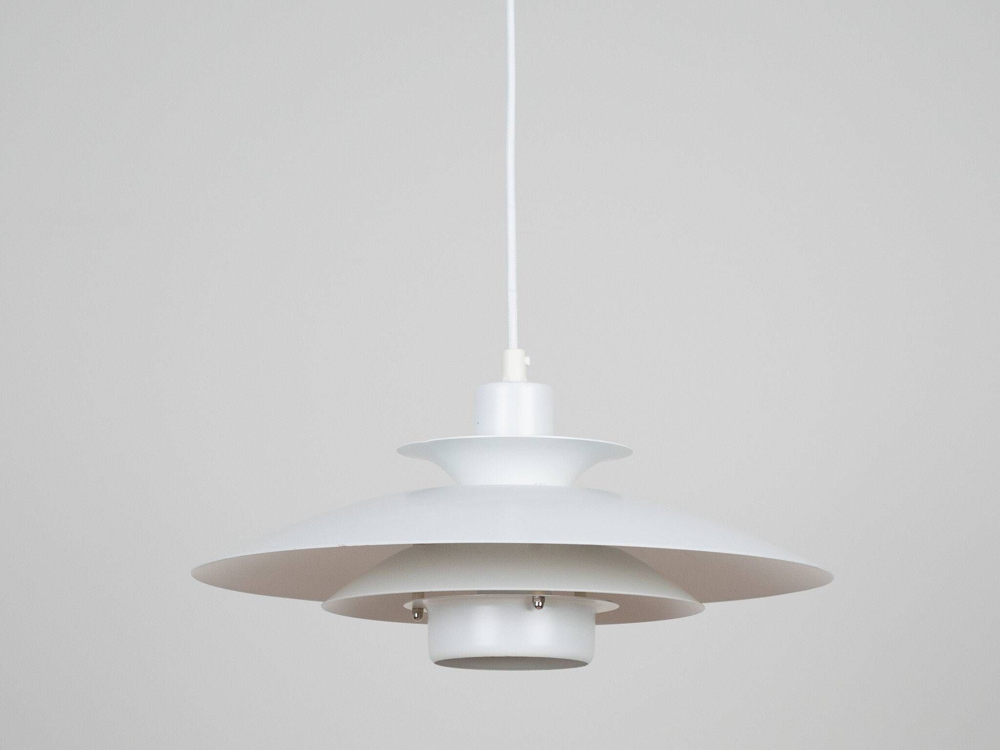 Pair of 2 vintage pendant lamps Volga by Kurt Wiborg, Jeka, 1980s