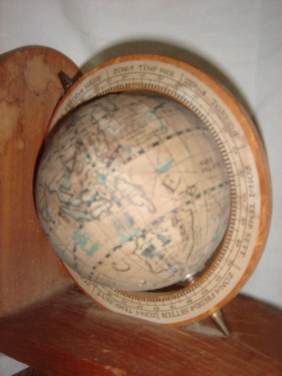 Greenhouse books with terrestrial globes wooden