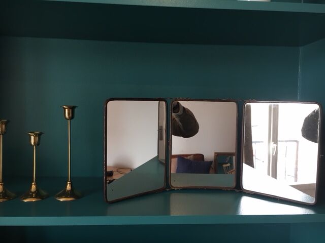 Mirror Barber triptych 55 x 25