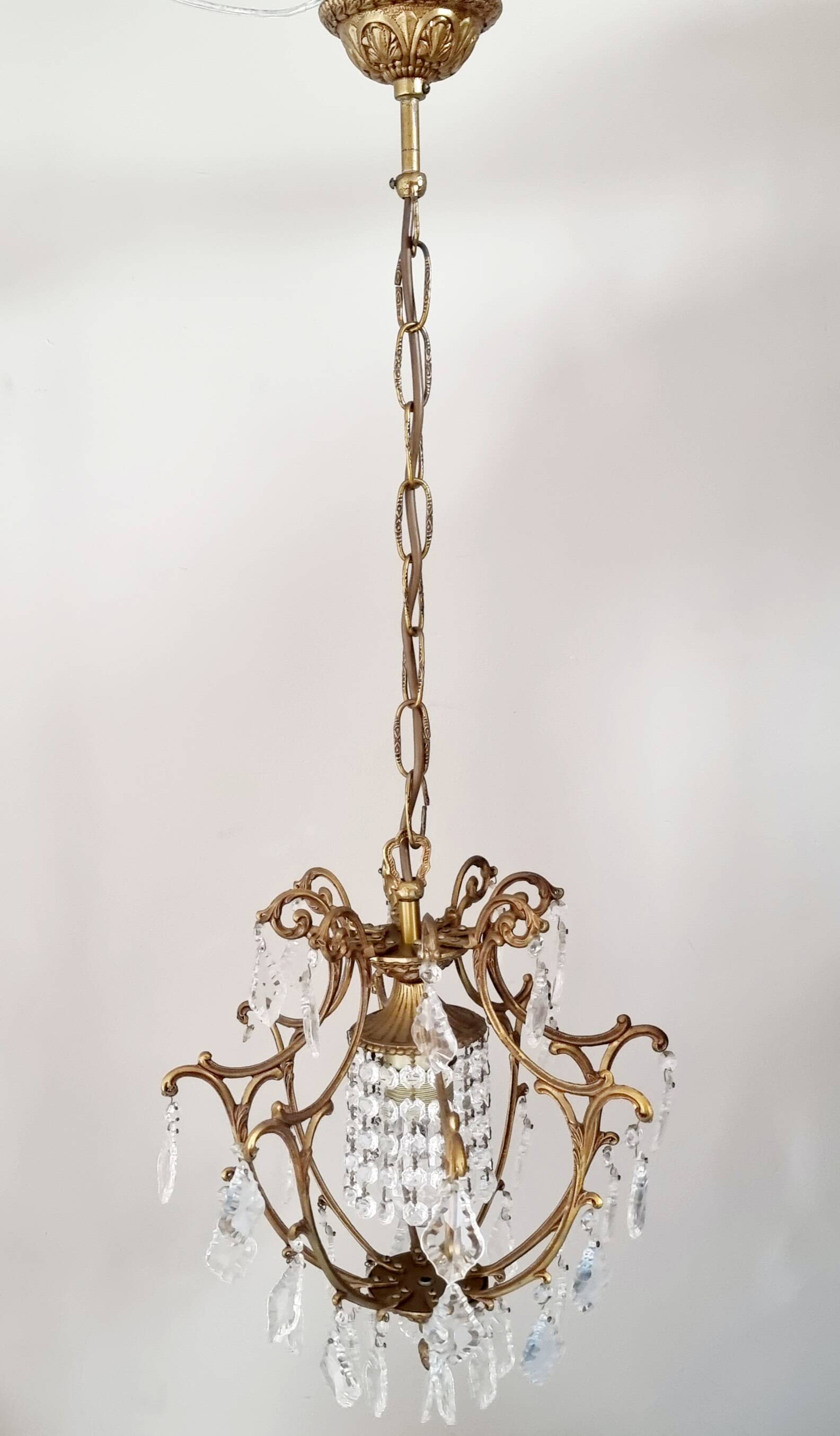 Authentic Peris Andreu chandelier, Valencia, Spain, 1950s, fully