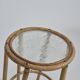 Pair of vintage mid century bamboo ice glass flower stands