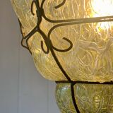 Large Venetian cage lantern in murano glass