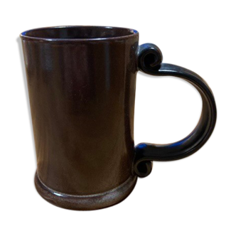 Mug en grès marron