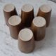 Set of 6 glasses in stoneware Digoin Sarreguemines 70s