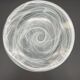 Large glass plate "Smoke Swirls" – white decor, Ø 35 cm