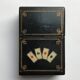 Box for card game period napoleon III in boiled cardboard