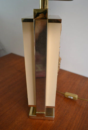 70s lamp foot by Philippe Cheverny in brass and bronze resin