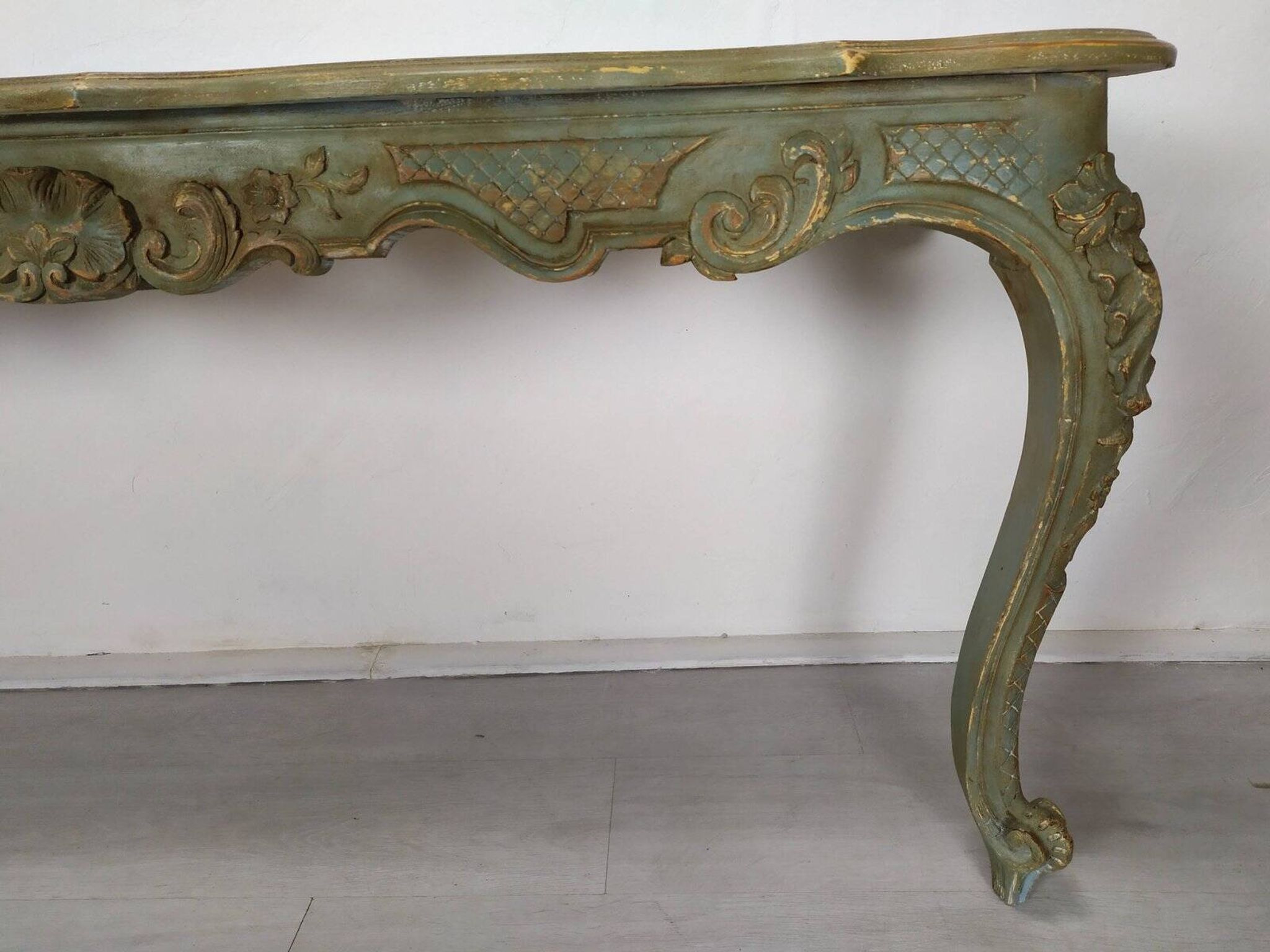 Louis XV style patinated console table