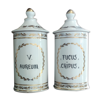 Pair of large pharmacy jars 19th century