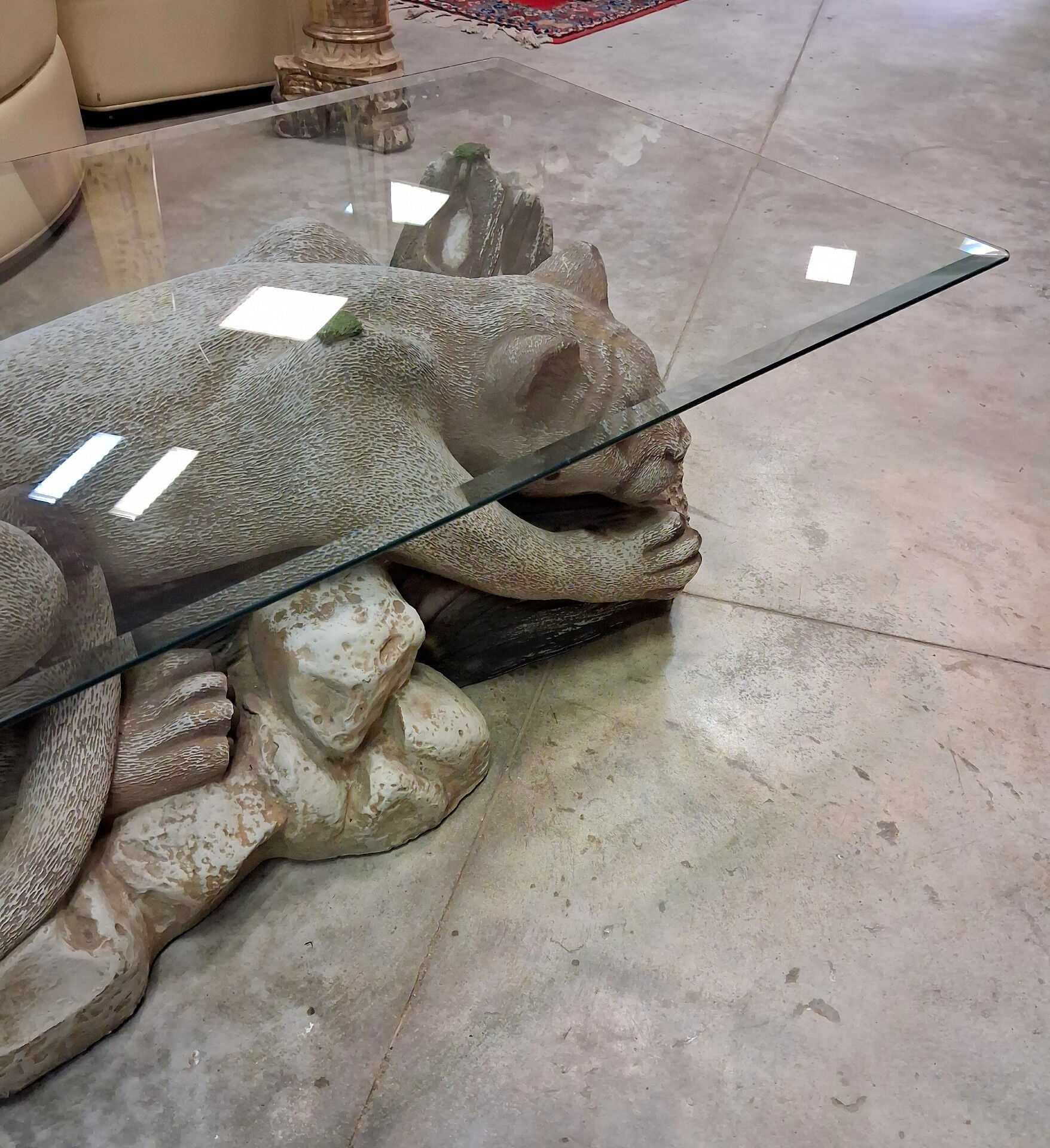 Table basse sculpturale "Panthère" vintage 1970-1980