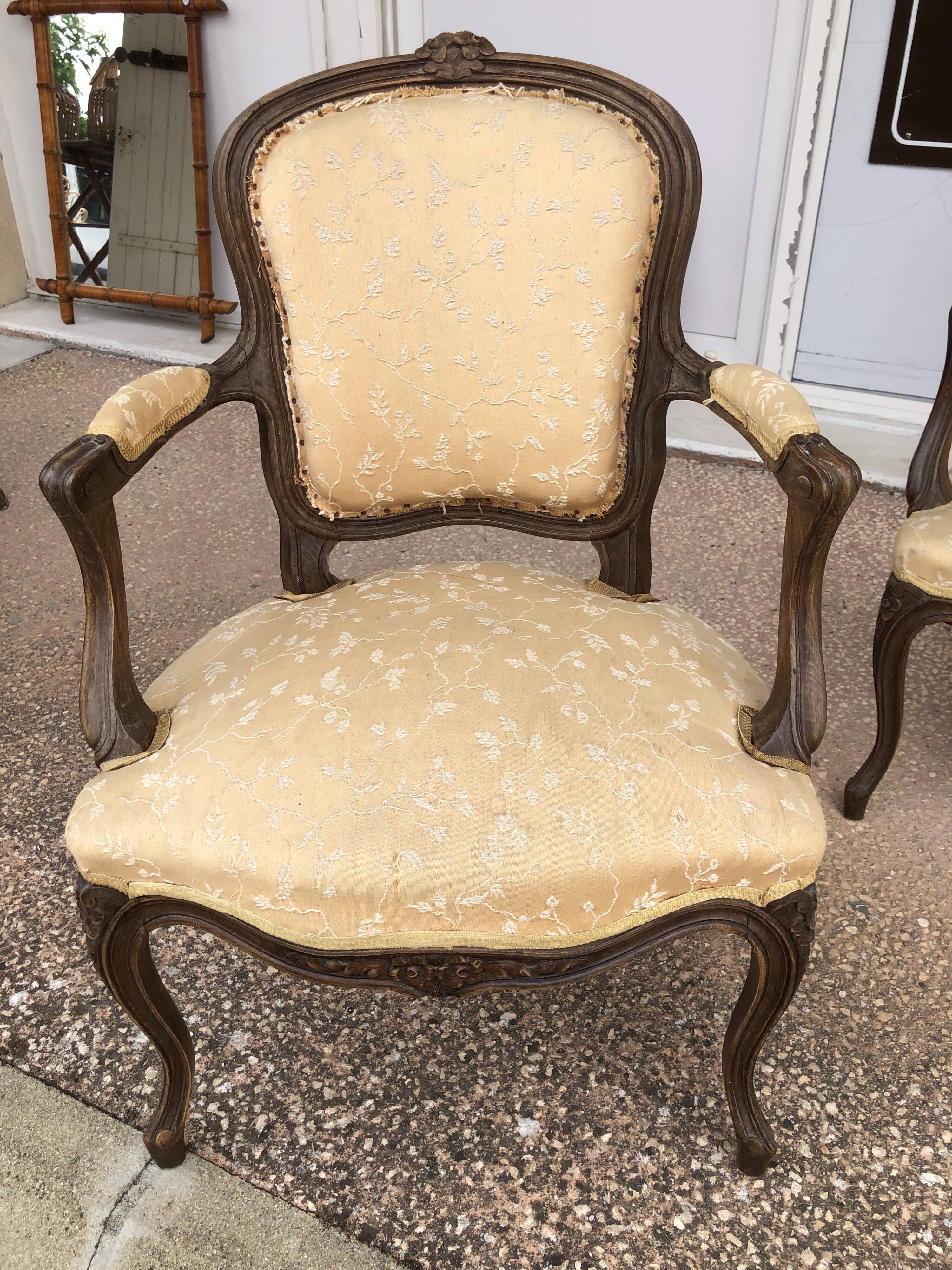Pair of Louis XV chairs