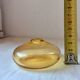 Soliflore Sugahara vintage rond en verre jaune