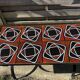 Wrought iron coffee table ceramic 60