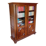 Wooden glass bookcase