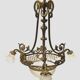 Louis XV style chandelier in bronze and frosted glass 20th century