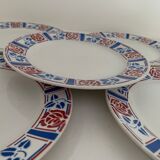 5 assiettes à dessert Sarreguemines, modèle Tabarin