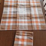 6 serviette sde table vintage à carreaux