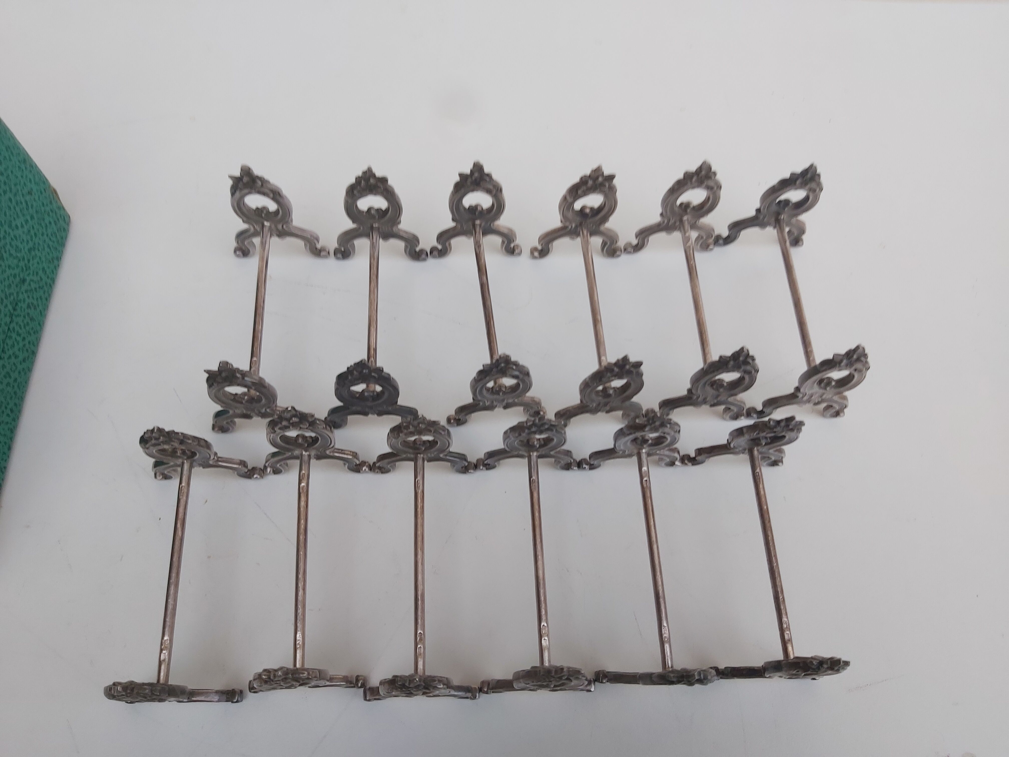 12 knife holders in their SFAM silver metal box