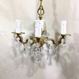 Chandelier 4 lights bronze and grapevines