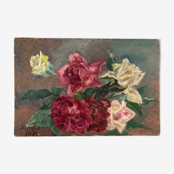 Vintage rose painting