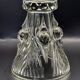 Vintage thick moulded glass/crystal vase Sculptural design Art Deco