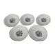 5 hollow plates in salins earthenware floral decoration diam 22 cm