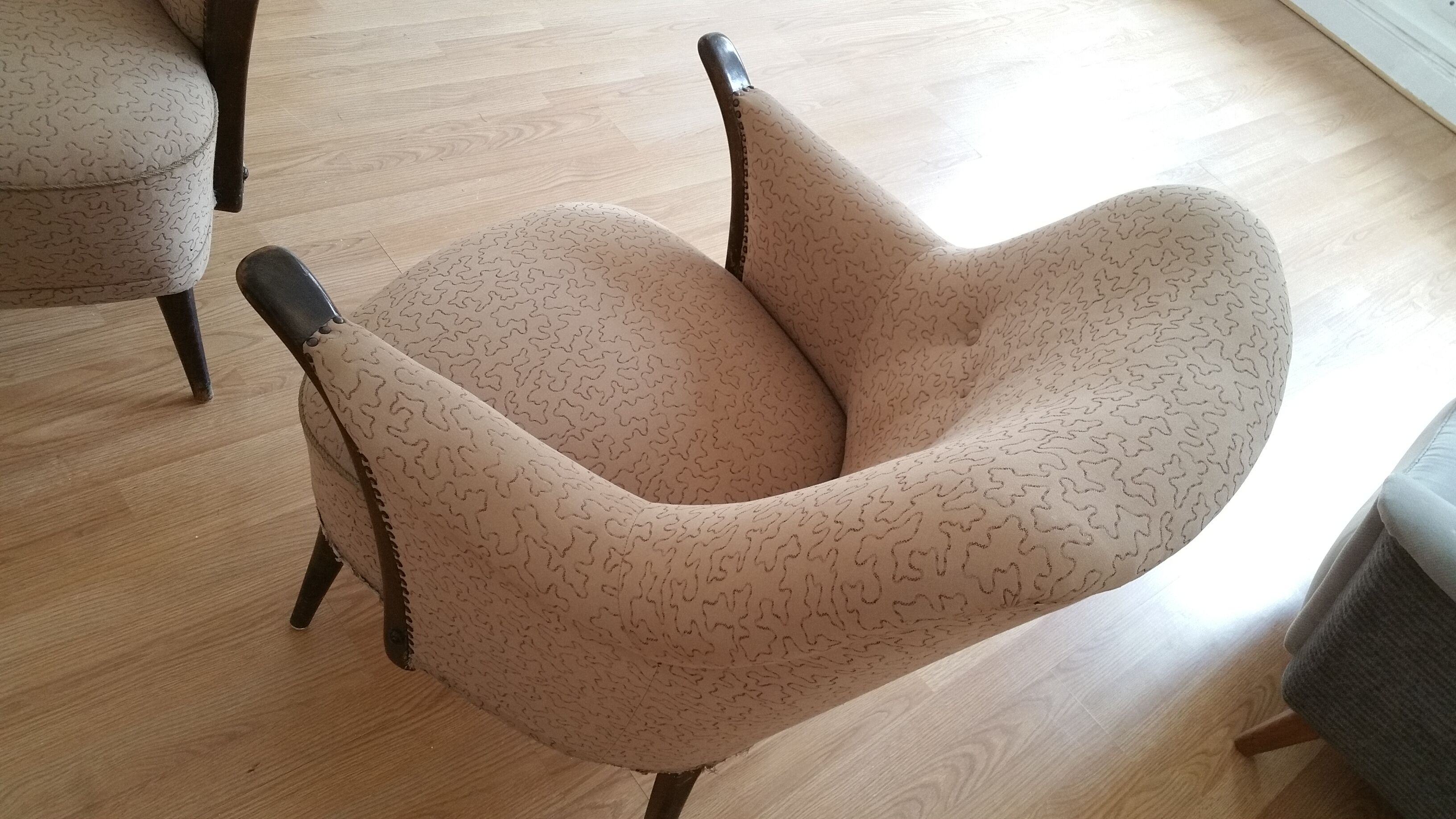 Danish chair organic 50s/60s (two are available)