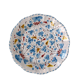 Plate 25cm turquoise flowers