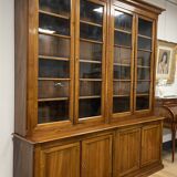 Large walnut bookcase from the end of the 19th century