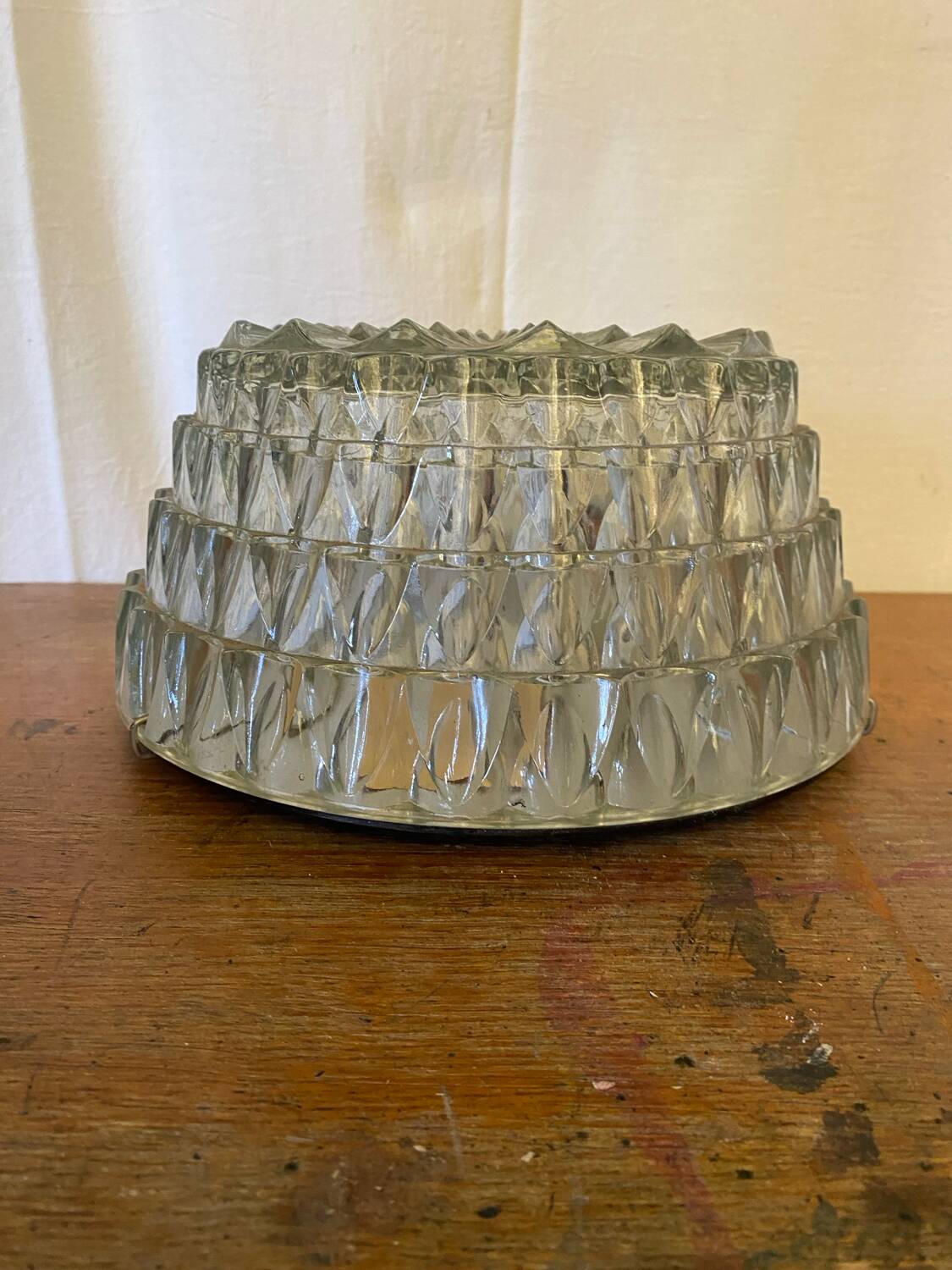 Antique Cast Crystal Wall Light Ceiling Lamp + Vintage Black Bracket #C71