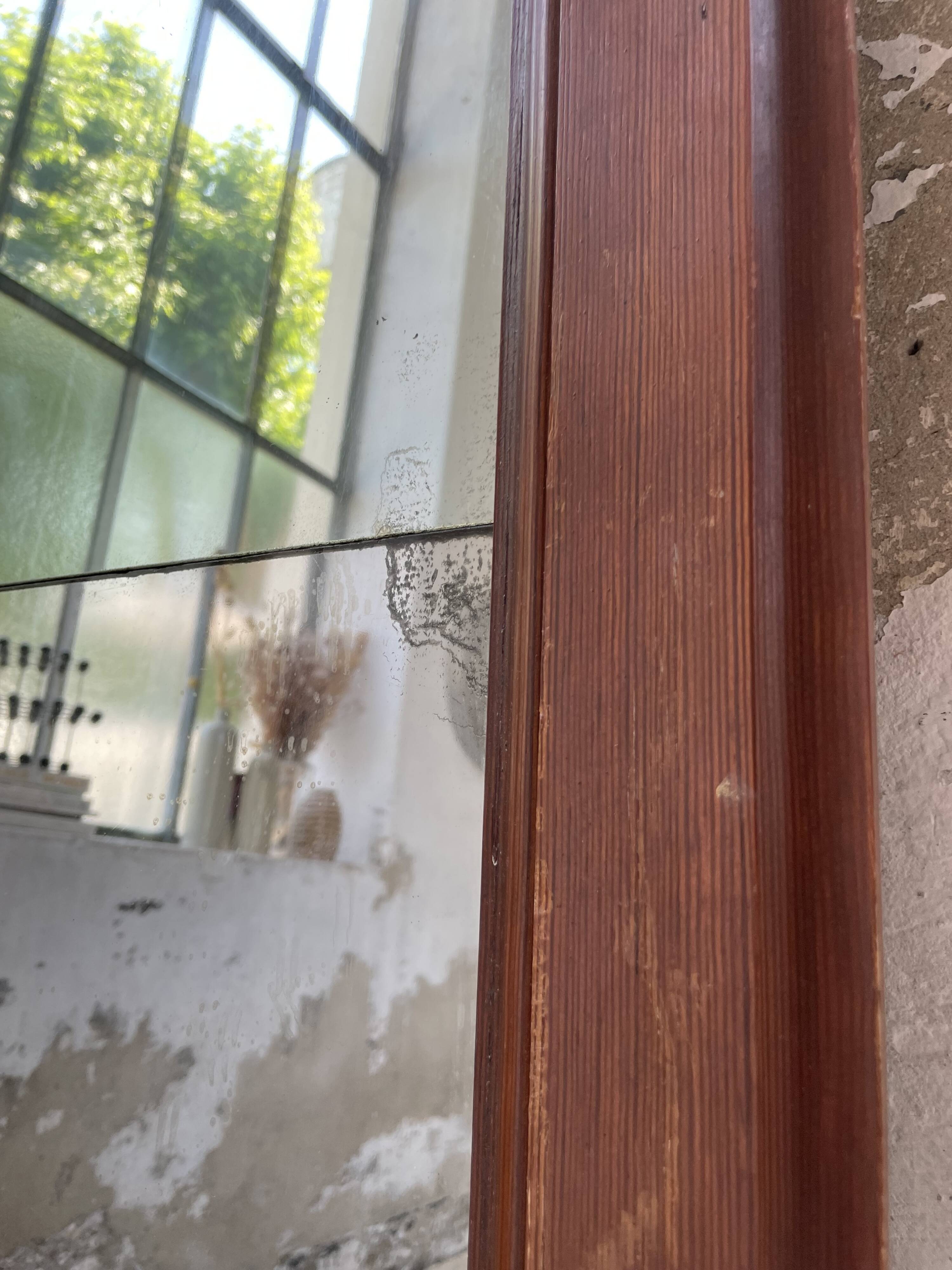 Late 19th century XL wooden mirror