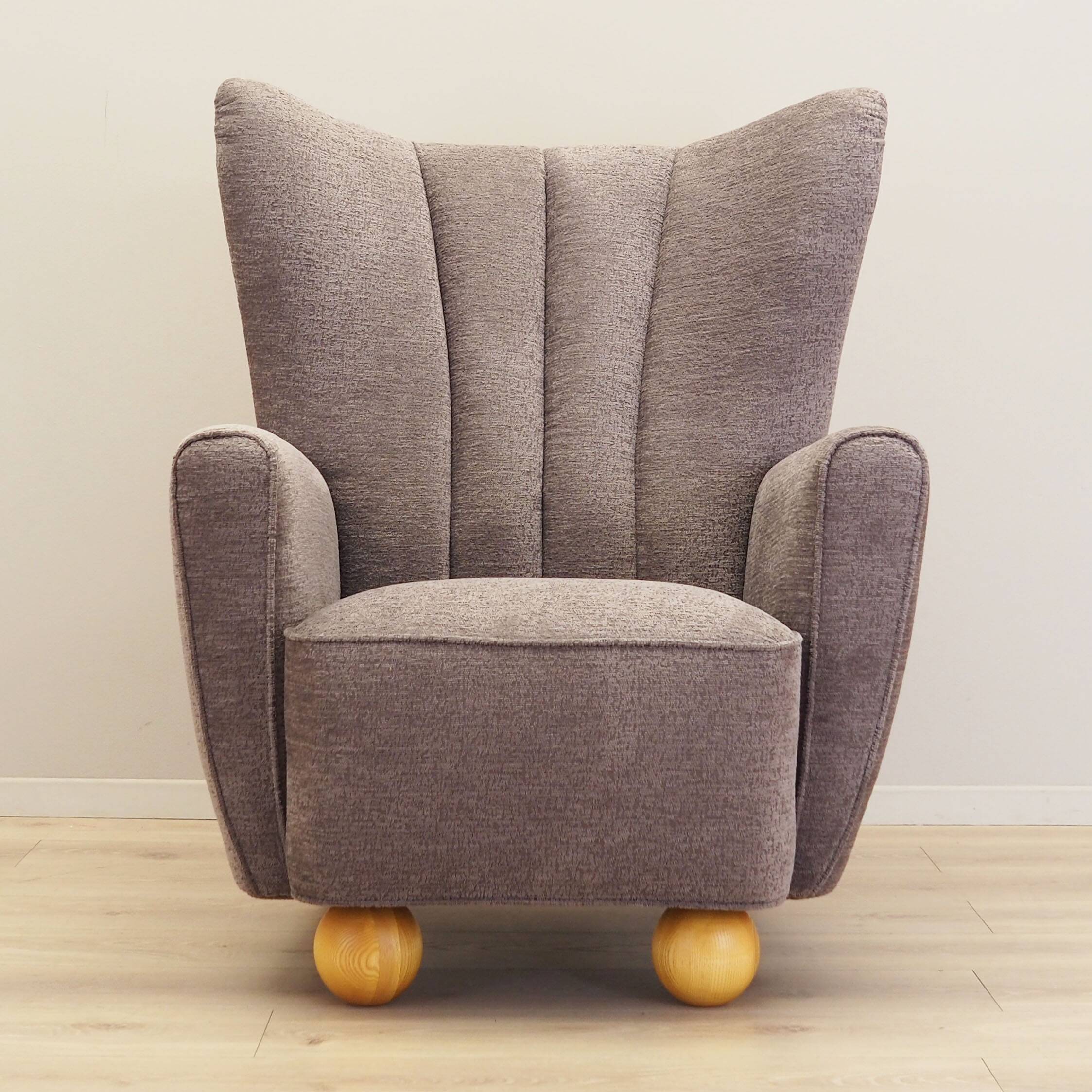 Grey armchair, Scandinavian design, production: Denmark