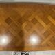 Louis XV style desk, natural wood and marquetry top
