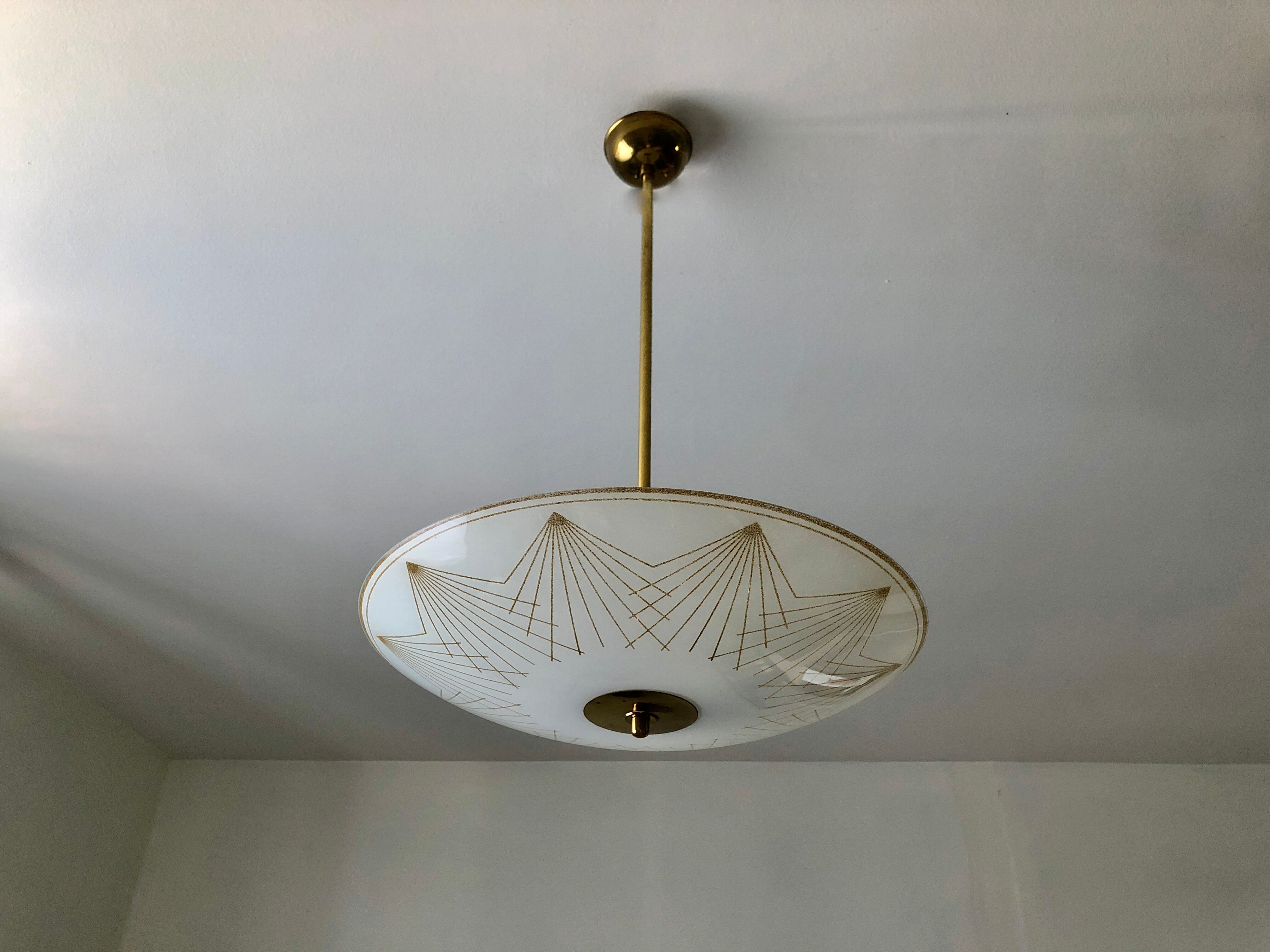 Round suspension white golden star 1950