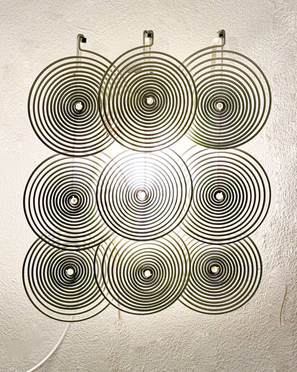 Mid-Century Pair of Lacquered Metal Sconces