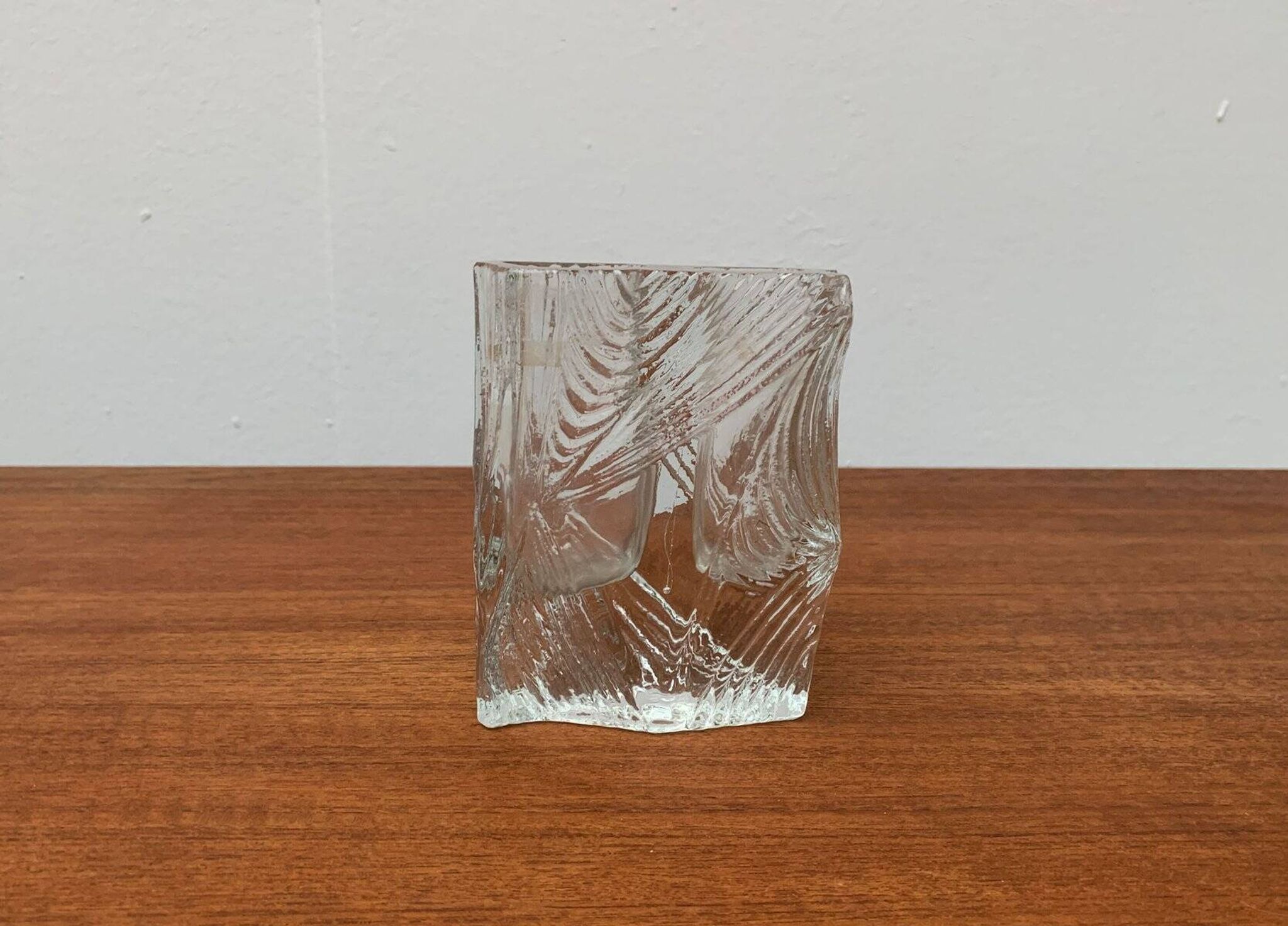 Vintage Glass Block Vase