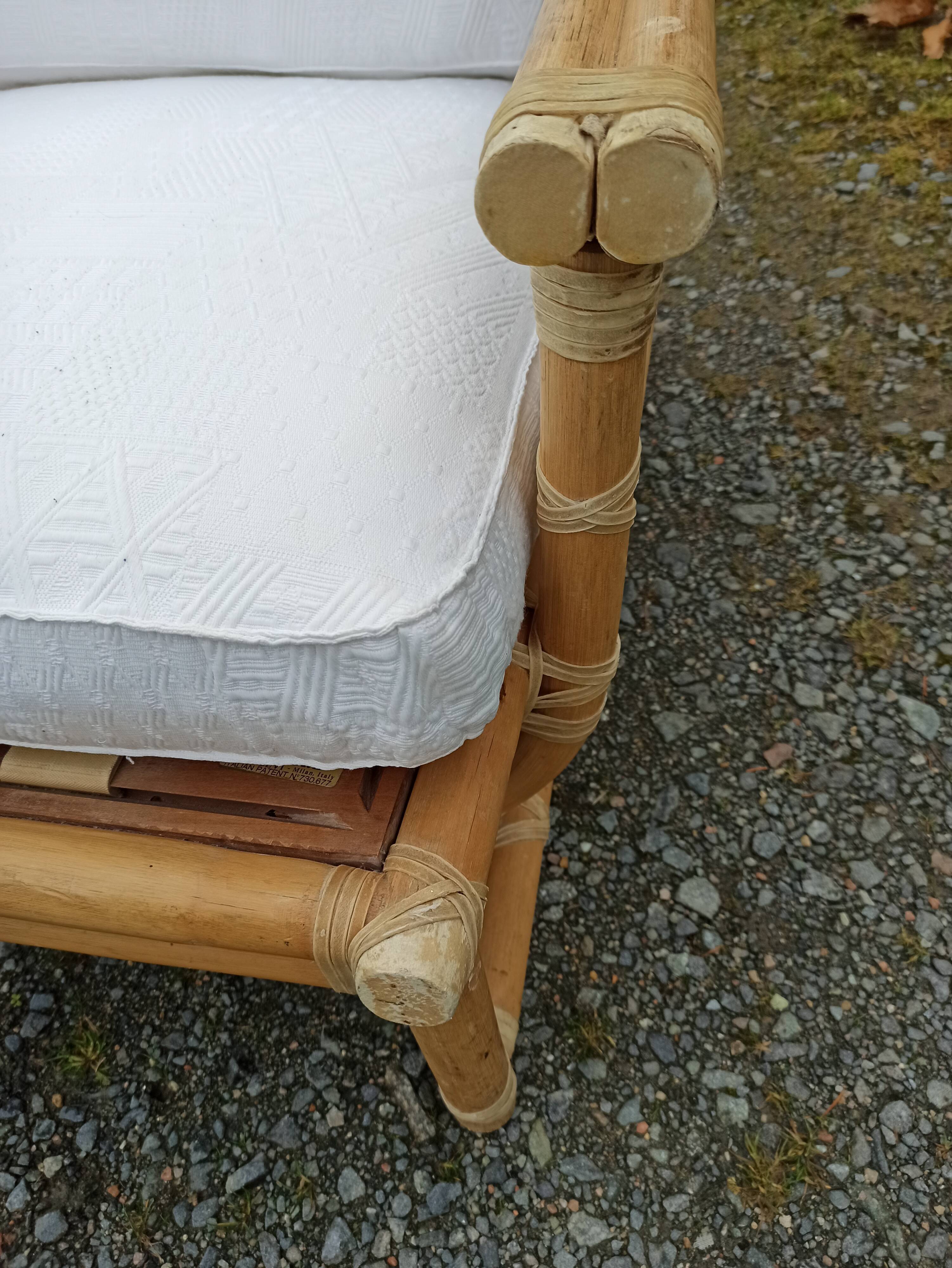 Pair of Lyda Levi armchairs for Mc Guire bamboo Italy Milan