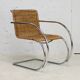 MR20 armchair, tubular chromed steel and rattan, Mies van der Rohe, circa 1960