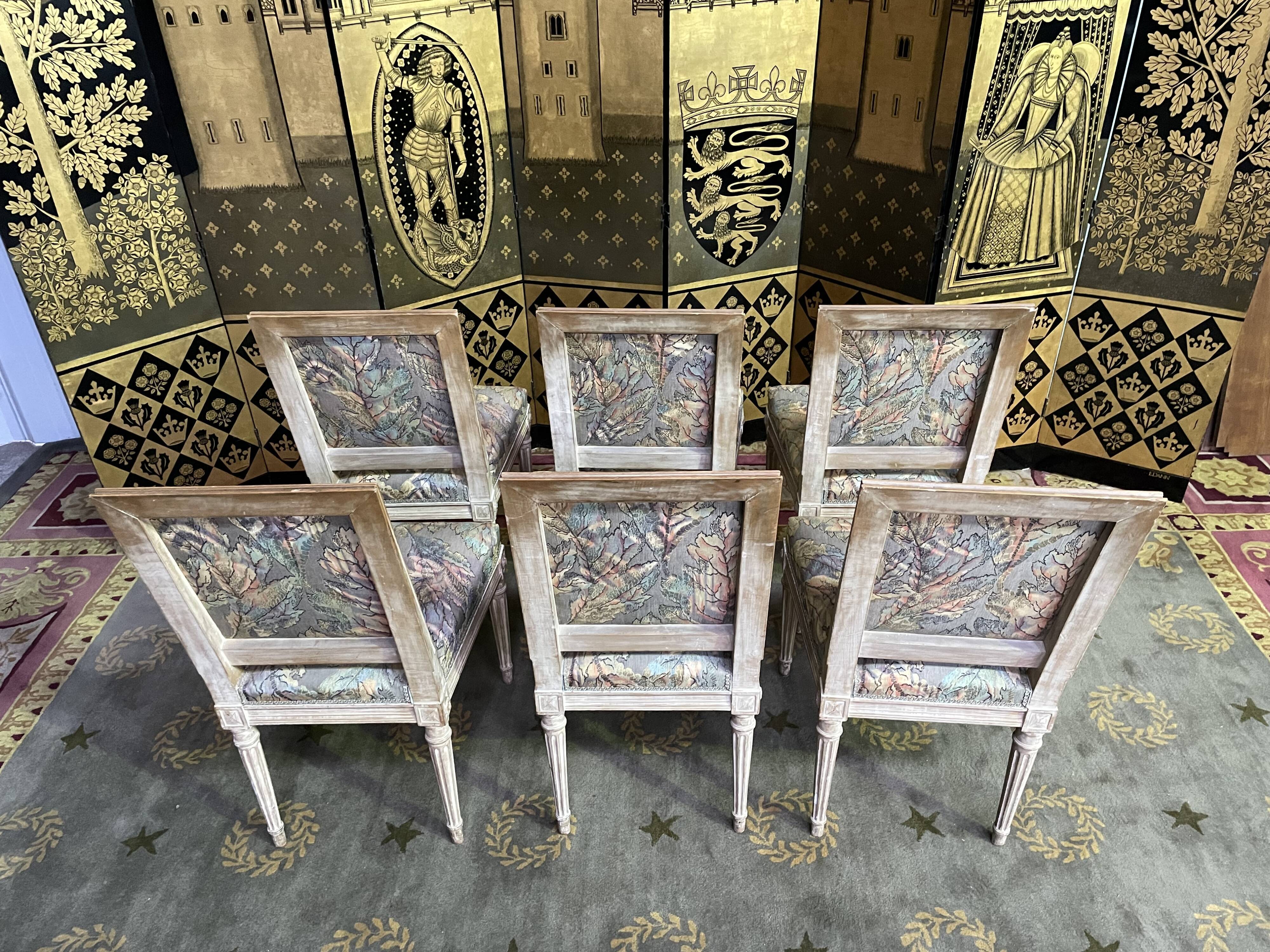 6 Louis XVI style chairs