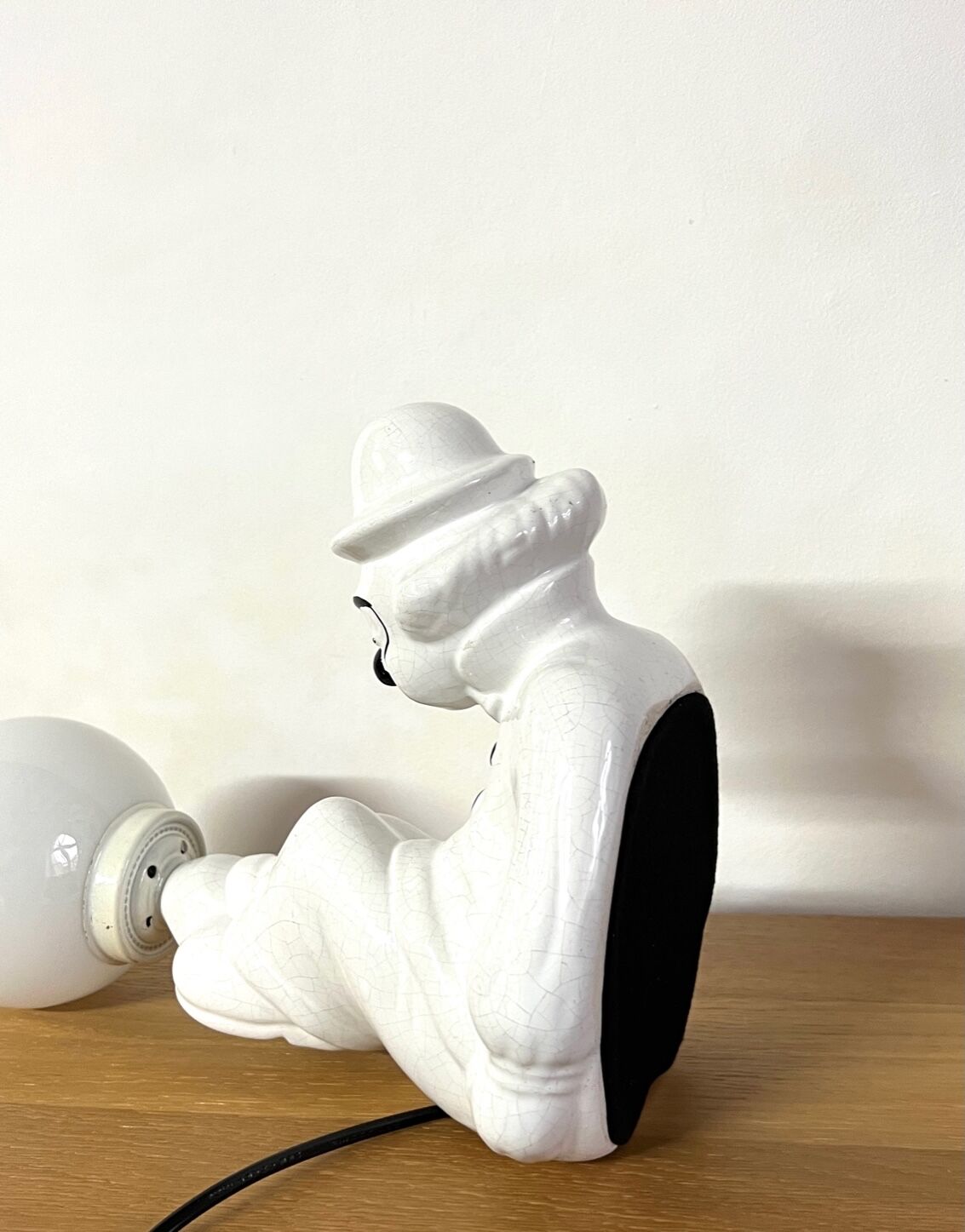 Clown lamp - ceramic - vintage - 70s