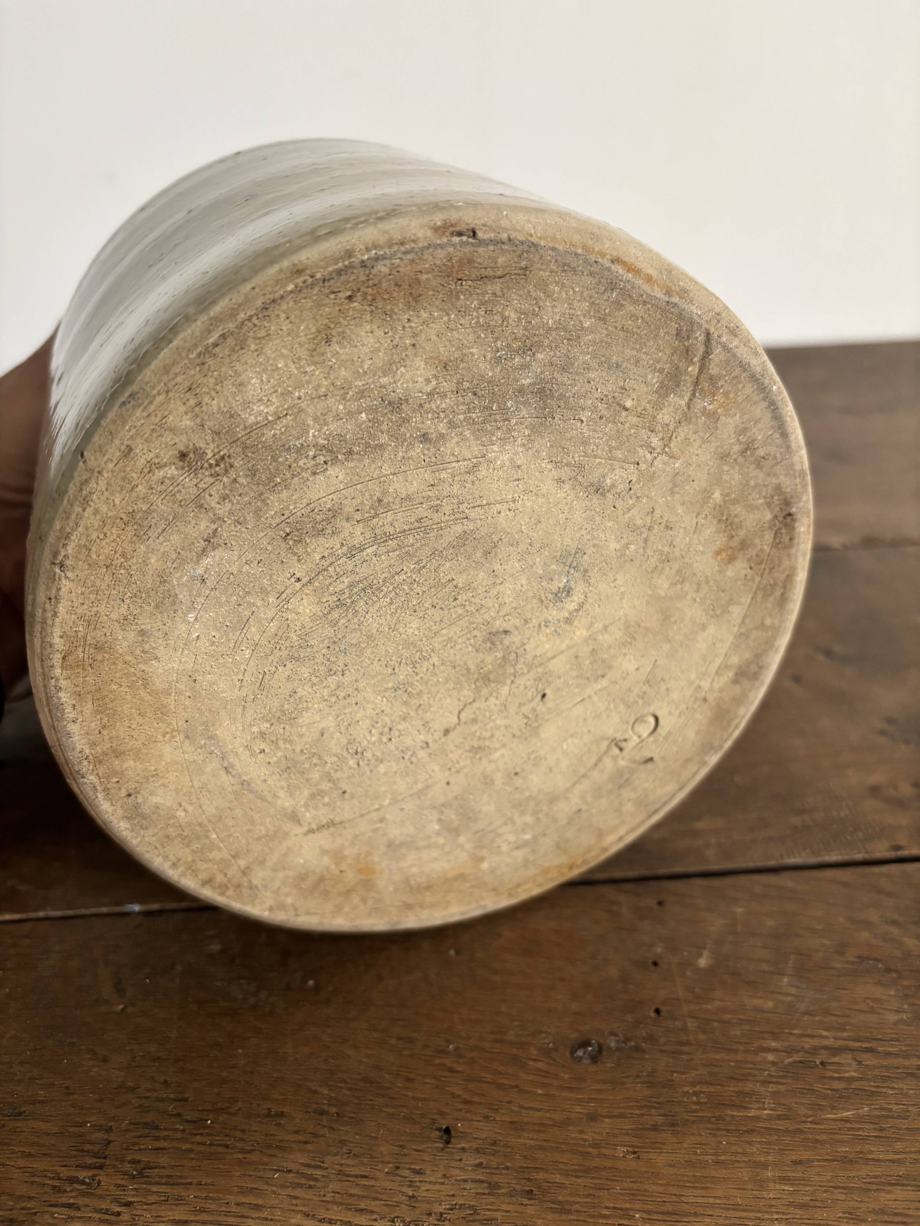 Ancien pot / vase en grès émaillé - vintage