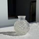 Small glass ball vase with diamond points H15
